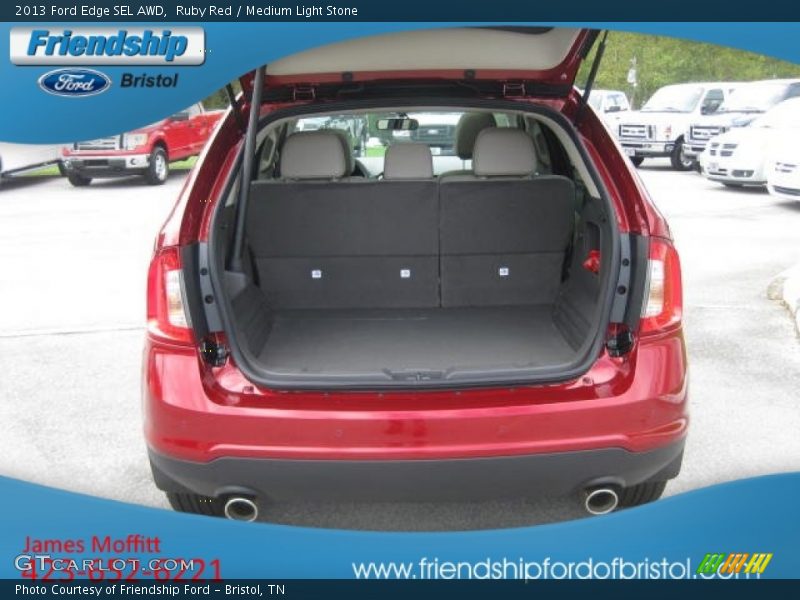 Ruby Red / Medium Light Stone 2013 Ford Edge SEL AWD