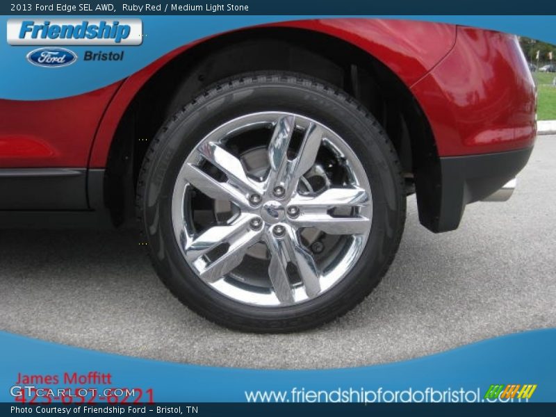 Ruby Red / Medium Light Stone 2013 Ford Edge SEL AWD