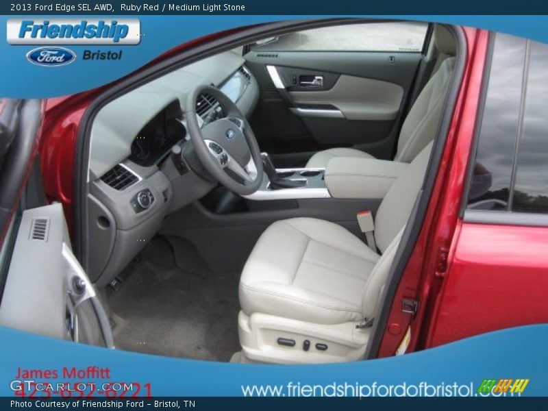 Ruby Red / Medium Light Stone 2013 Ford Edge SEL AWD