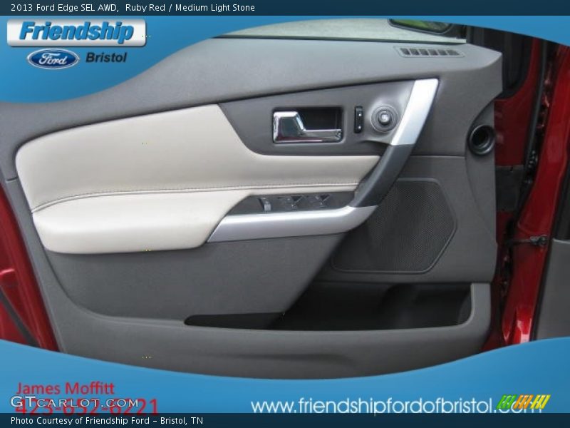 Ruby Red / Medium Light Stone 2013 Ford Edge SEL AWD