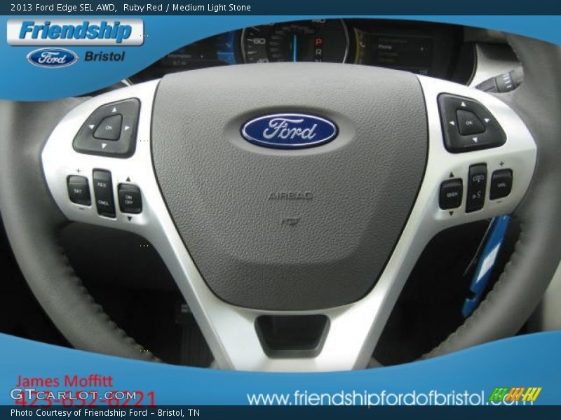 Ruby Red / Medium Light Stone 2013 Ford Edge SEL AWD