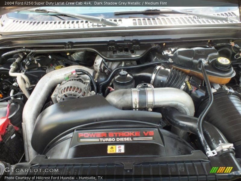 Dark Shadow Grey Metallic / Medium Flint 2004 Ford F250 Super Duty Lariat Crew Cab 4x4
