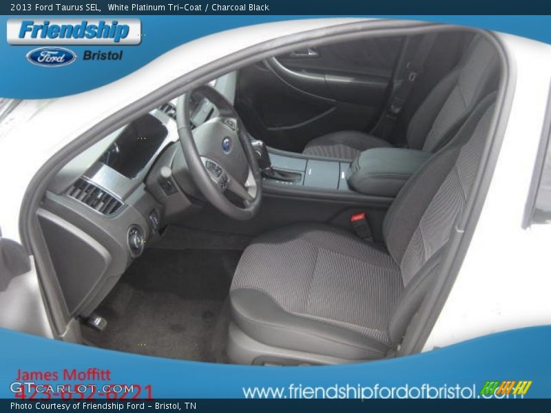 White Platinum Tri-Coat / Charcoal Black 2013 Ford Taurus SEL