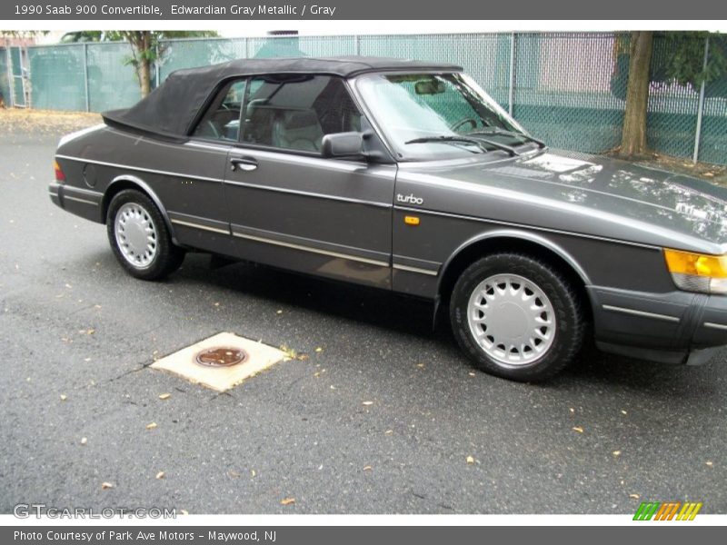 Edwardian Gray Metallic / Gray 1990 Saab 900 Convertible