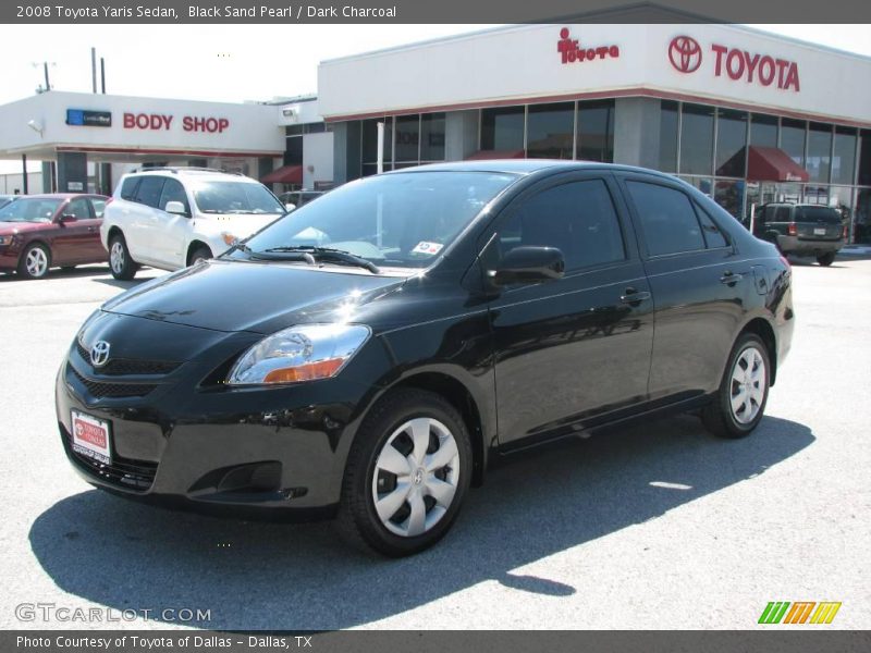 Black Sand Pearl / Dark Charcoal 2008 Toyota Yaris Sedan
