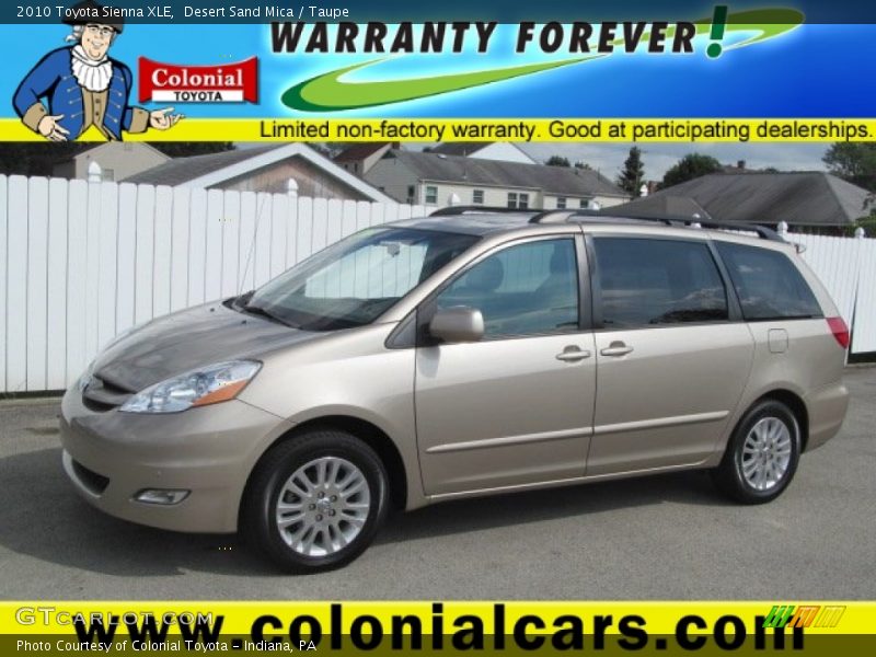 Desert Sand Mica / Taupe 2010 Toyota Sienna XLE