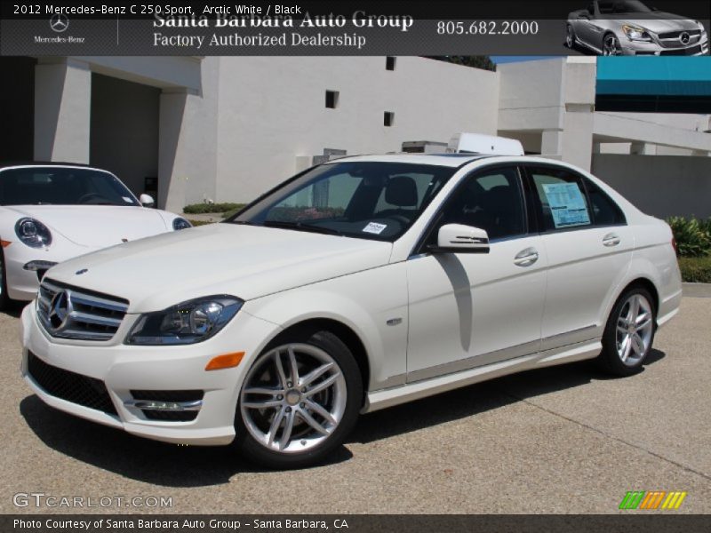 Arctic White / Black 2012 Mercedes-Benz C 250 Sport