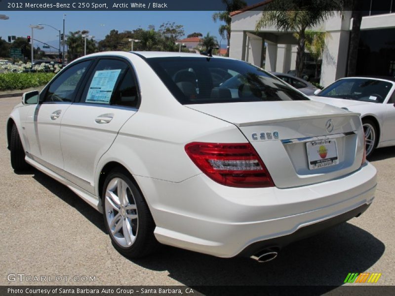 Arctic White / Black 2012 Mercedes-Benz C 250 Sport