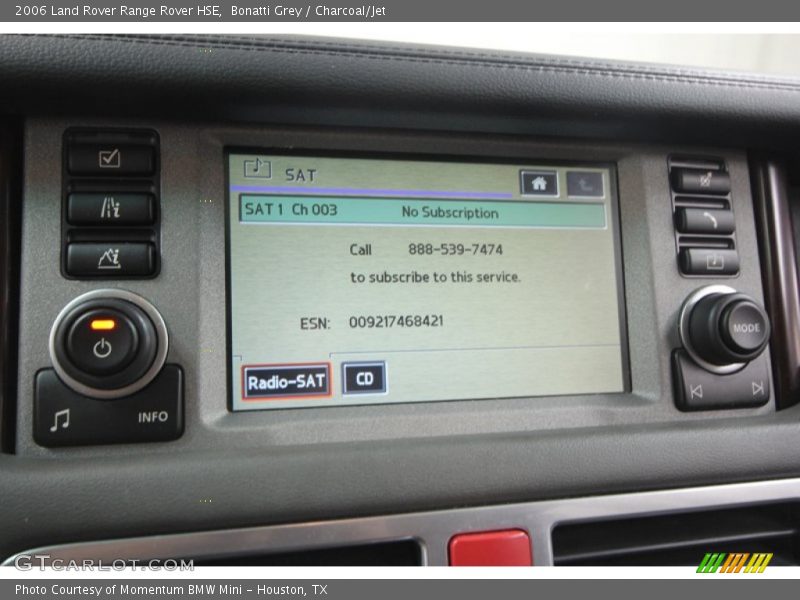 Bonatti Grey / Charcoal/Jet 2006 Land Rover Range Rover HSE