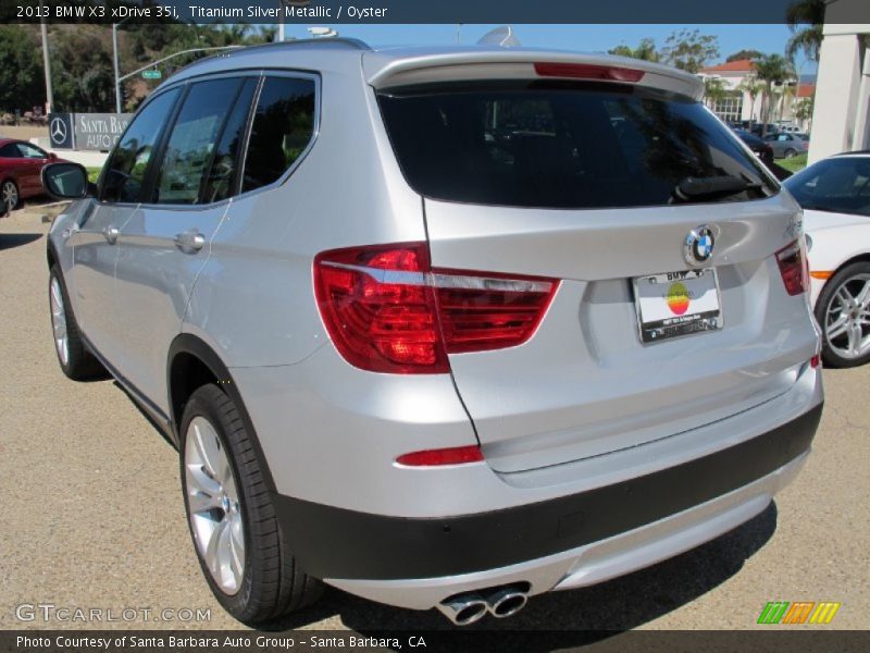 Titanium Silver Metallic / Oyster 2013 BMW X3 xDrive 35i