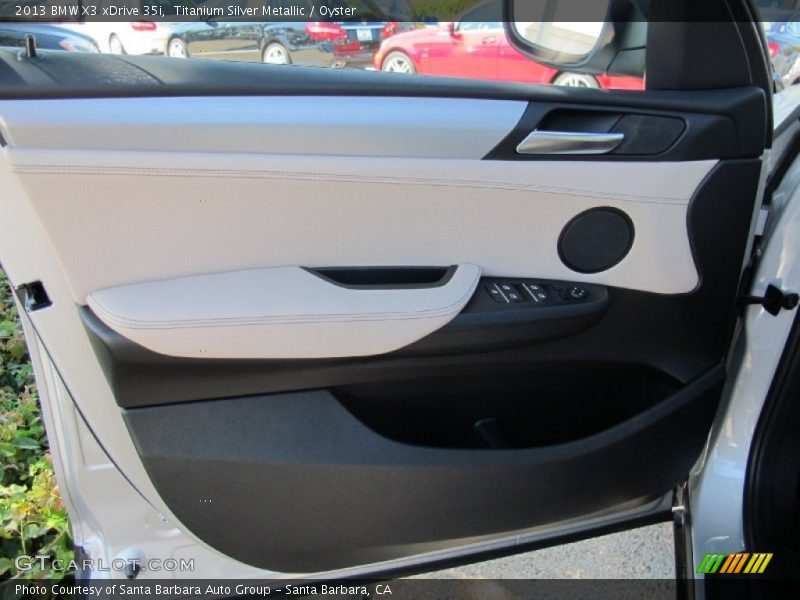 Titanium Silver Metallic / Oyster 2013 BMW X3 xDrive 35i