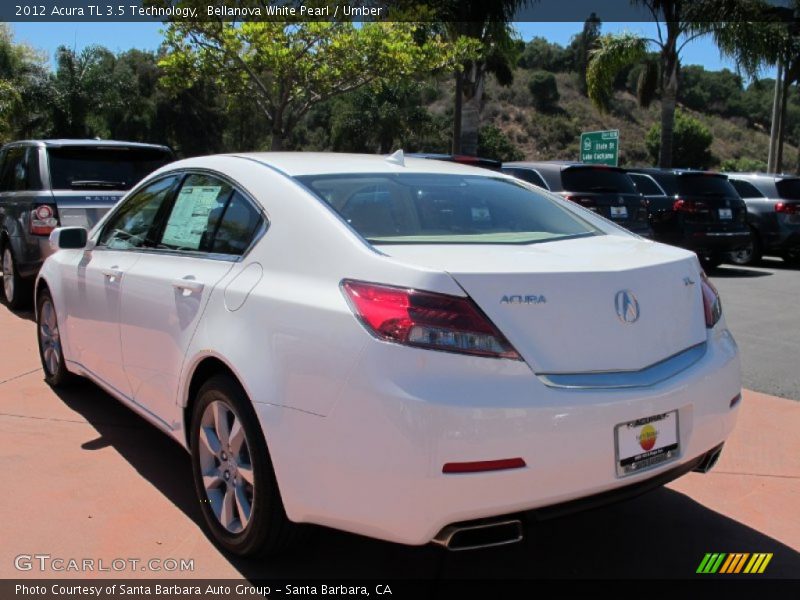 Bellanova White Pearl / Umber 2012 Acura TL 3.5 Technology