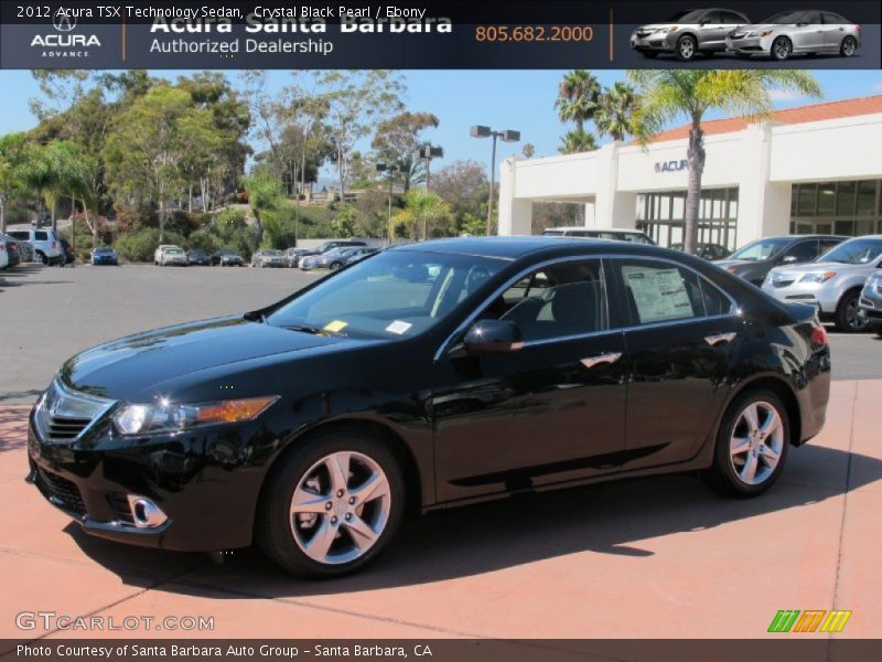 Crystal Black Pearl / Ebony 2012 Acura TSX Technology Sedan