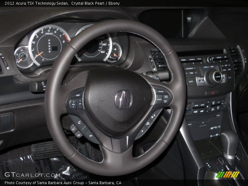 Crystal Black Pearl / Ebony 2012 Acura TSX Technology Sedan
