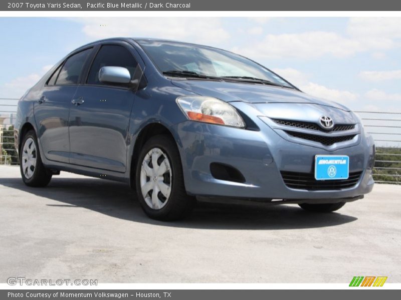 Pacific Blue Metallic / Dark Charcoal 2007 Toyota Yaris Sedan