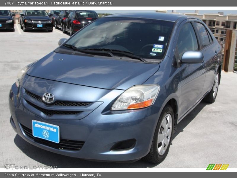 Pacific Blue Metallic / Dark Charcoal 2007 Toyota Yaris Sedan