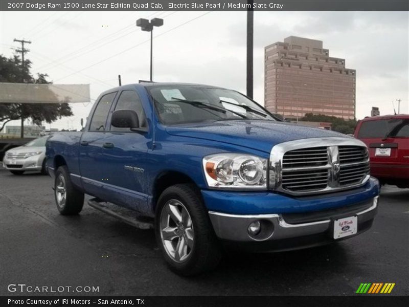 Electric Blue Pearl / Medium Slate Gray 2007 Dodge Ram 1500 Lone Star Edition Quad Cab