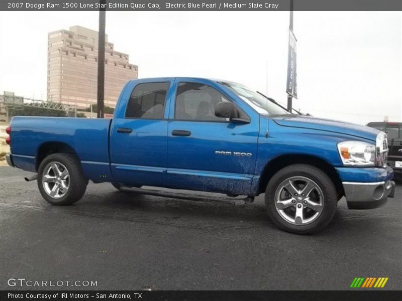 Electric Blue Pearl / Medium Slate Gray 2007 Dodge Ram 1500 Lone Star Edition Quad Cab