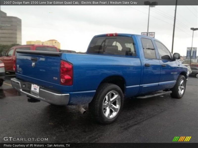 Electric Blue Pearl / Medium Slate Gray 2007 Dodge Ram 1500 Lone Star Edition Quad Cab