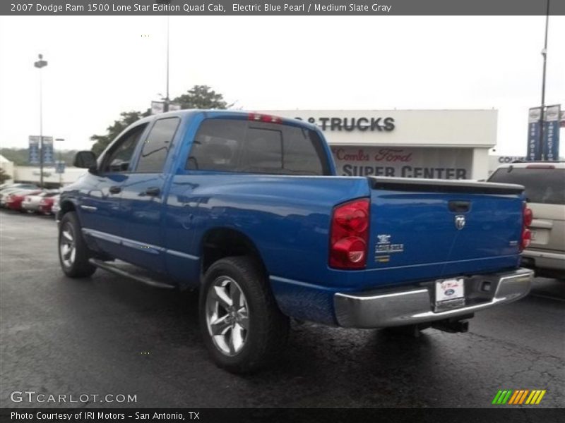 Electric Blue Pearl / Medium Slate Gray 2007 Dodge Ram 1500 Lone Star Edition Quad Cab