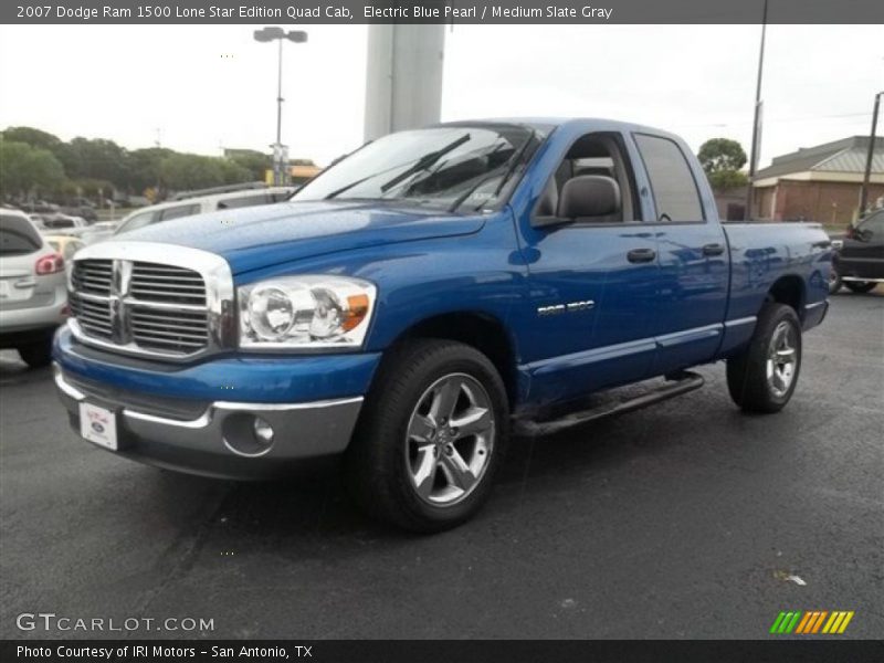 Electric Blue Pearl / Medium Slate Gray 2007 Dodge Ram 1500 Lone Star Edition Quad Cab