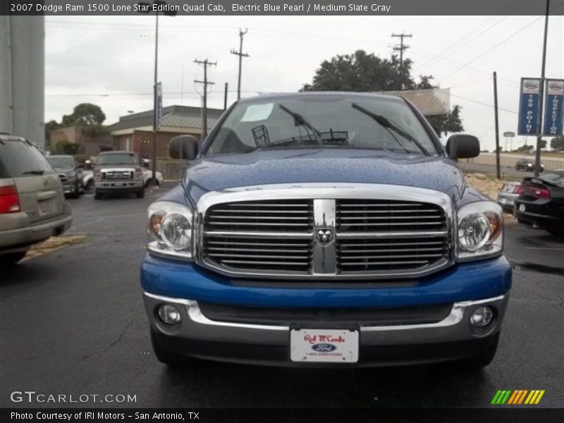 Electric Blue Pearl / Medium Slate Gray 2007 Dodge Ram 1500 Lone Star Edition Quad Cab