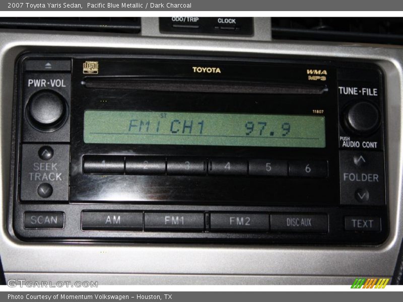 Pacific Blue Metallic / Dark Charcoal 2007 Toyota Yaris Sedan