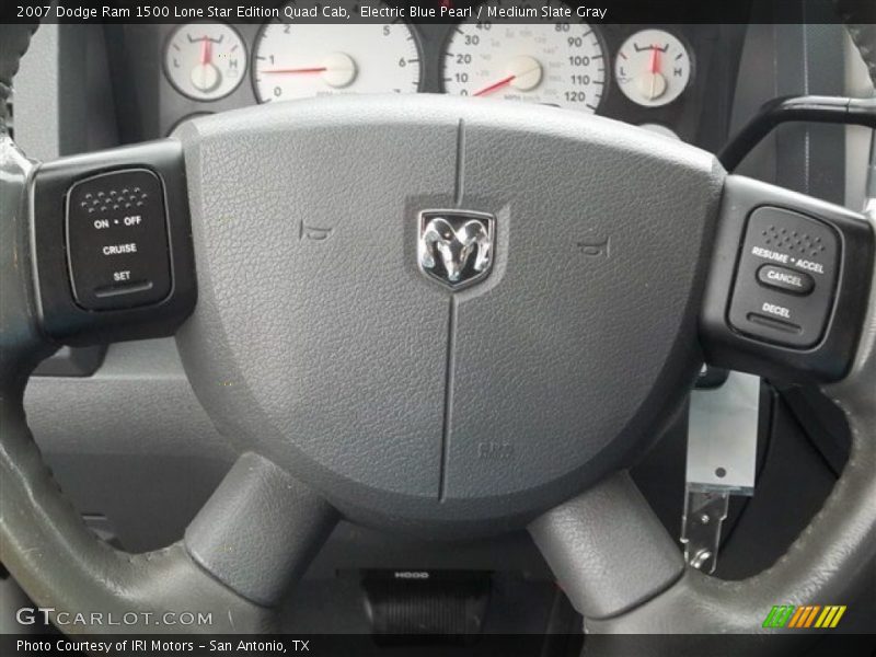 Electric Blue Pearl / Medium Slate Gray 2007 Dodge Ram 1500 Lone Star Edition Quad Cab