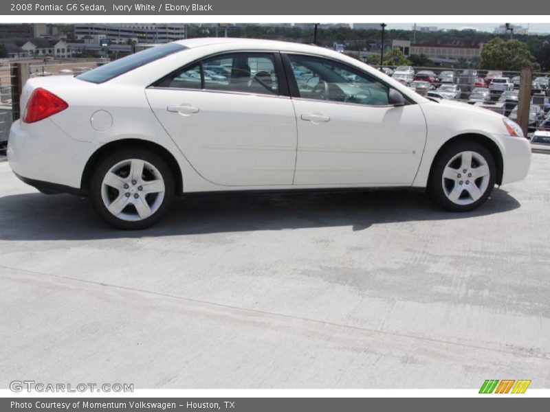 Ivory White / Ebony Black 2008 Pontiac G6 Sedan