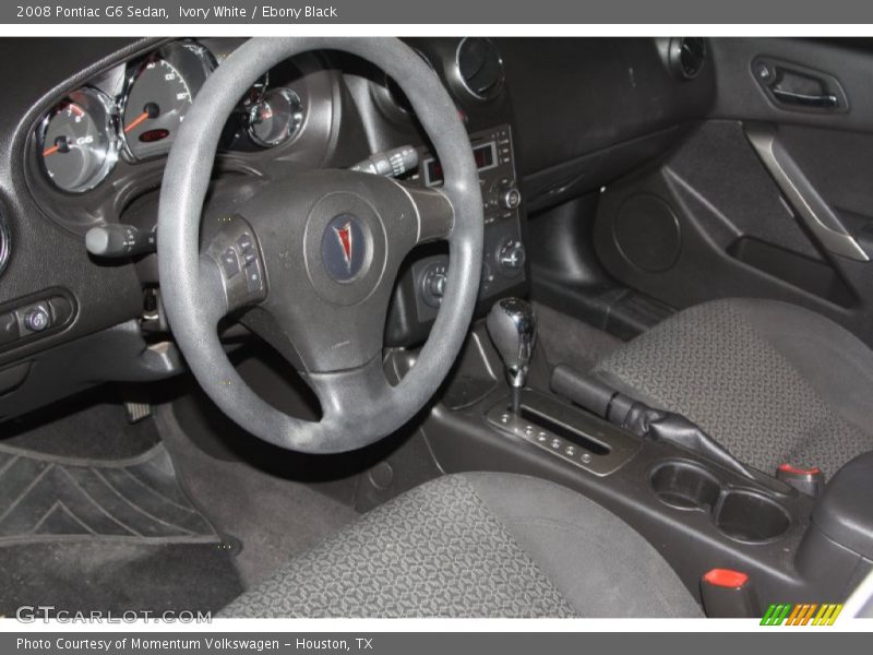 Ivory White / Ebony Black 2008 Pontiac G6 Sedan