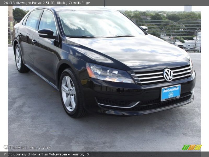 Black / Cornsilk Beige 2013 Volkswagen Passat 2.5L SE