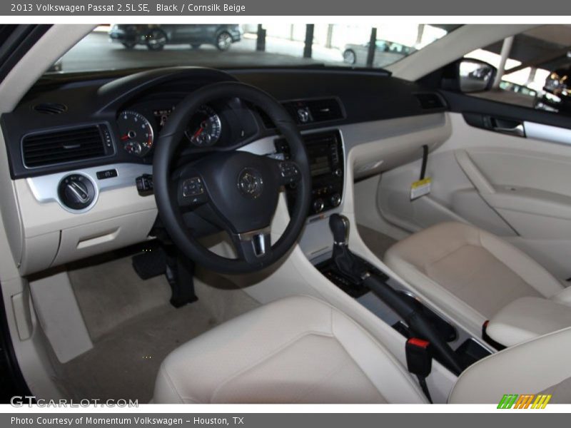 Black / Cornsilk Beige 2013 Volkswagen Passat 2.5L SE