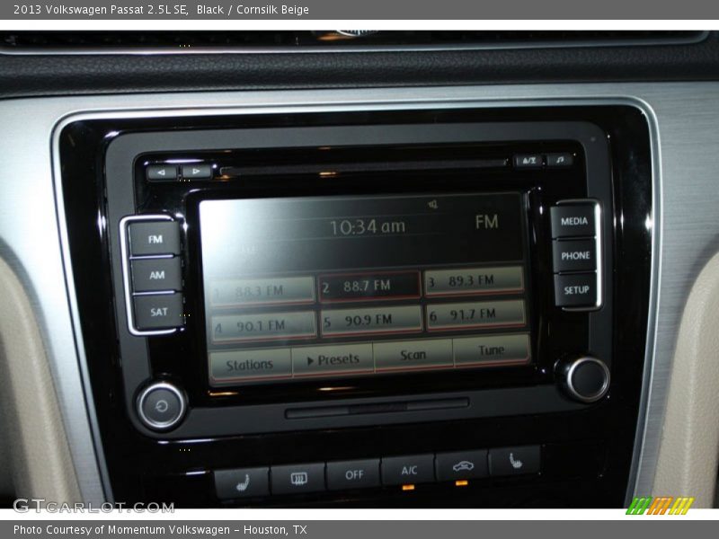 Black / Cornsilk Beige 2013 Volkswagen Passat 2.5L SE