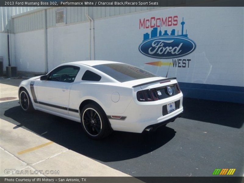 Performance White / Charcoal Black/Recaro Sport Seats 2013 Ford Mustang Boss 302