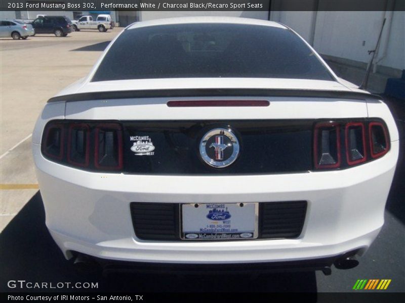 Performance White / Charcoal Black/Recaro Sport Seats 2013 Ford Mustang Boss 302