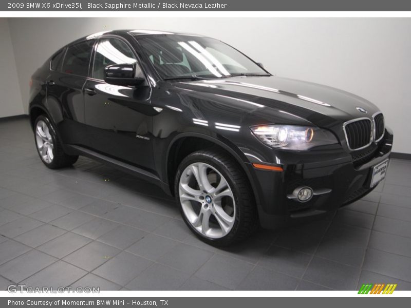 Black Sapphire Metallic / Black Nevada Leather 2009 BMW X6 xDrive35i