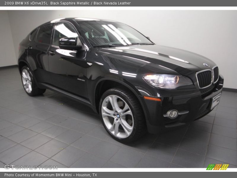 Black Sapphire Metallic / Black Nevada Leather 2009 BMW X6 xDrive35i