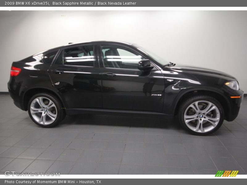 Black Sapphire Metallic / Black Nevada Leather 2009 BMW X6 xDrive35i