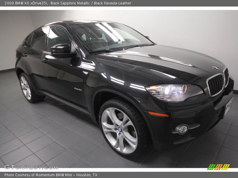 Black Sapphire Metallic / Black Nevada Leather 2009 BMW X6 xDrive35i