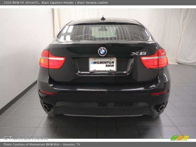 Black Sapphire Metallic / Black Nevada Leather 2009 BMW X6 xDrive35i