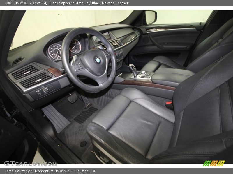 Black Sapphire Metallic / Black Nevada Leather 2009 BMW X6 xDrive35i
