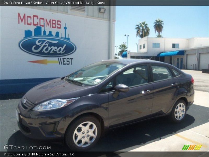 Violet Gray / Charcoal Black/Light Stone 2013 Ford Fiesta S Sedan