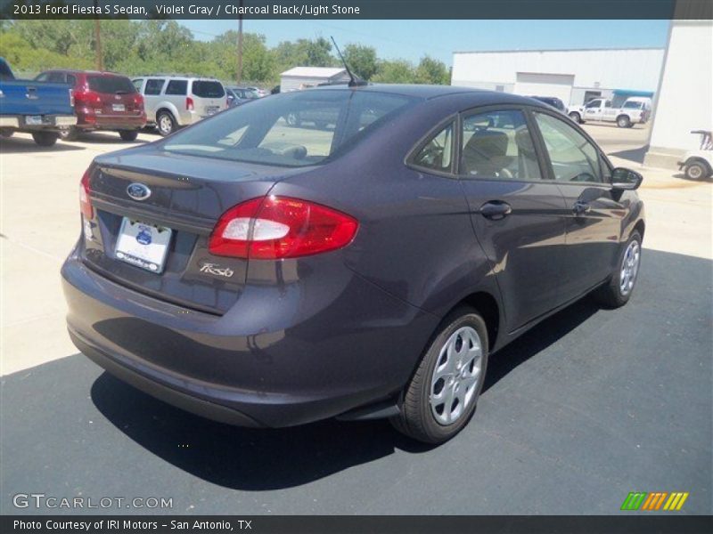 Violet Gray / Charcoal Black/Light Stone 2013 Ford Fiesta S Sedan
