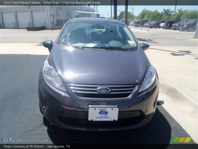 Violet Gray / Charcoal Black/Light Stone 2013 Ford Fiesta S Sedan