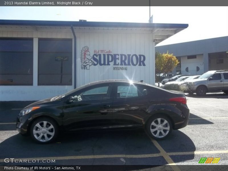 Midnight Black / Gray 2013 Hyundai Elantra Limited