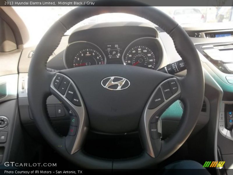 Midnight Black / Gray 2013 Hyundai Elantra Limited