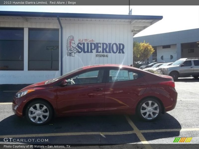 Red Allure / Beige 2013 Hyundai Elantra Limited