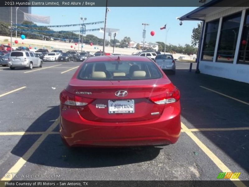 Red Allure / Beige 2013 Hyundai Elantra Limited