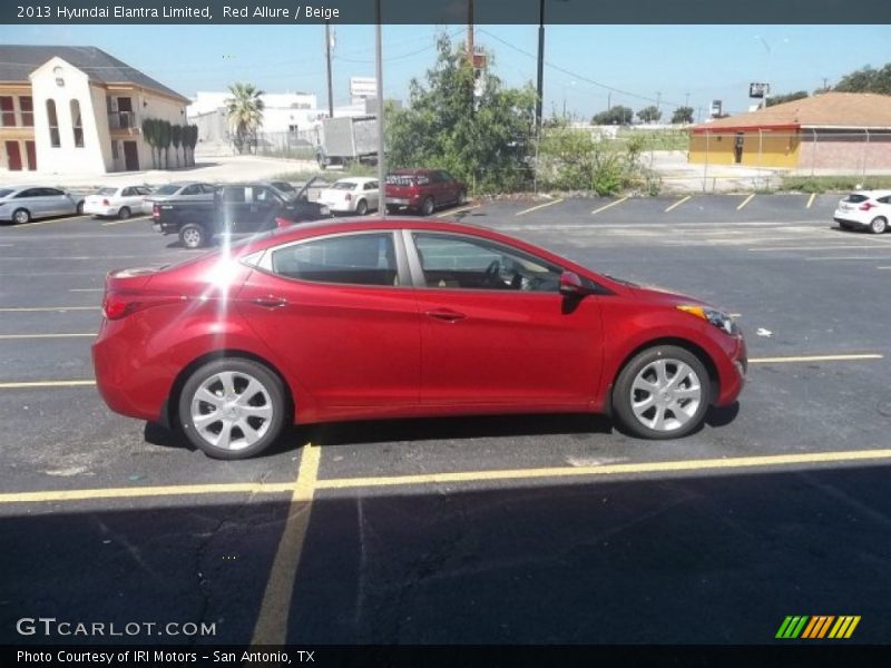 Red Allure / Beige 2013 Hyundai Elantra Limited