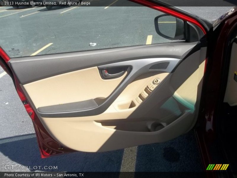 Red Allure / Beige 2013 Hyundai Elantra Limited